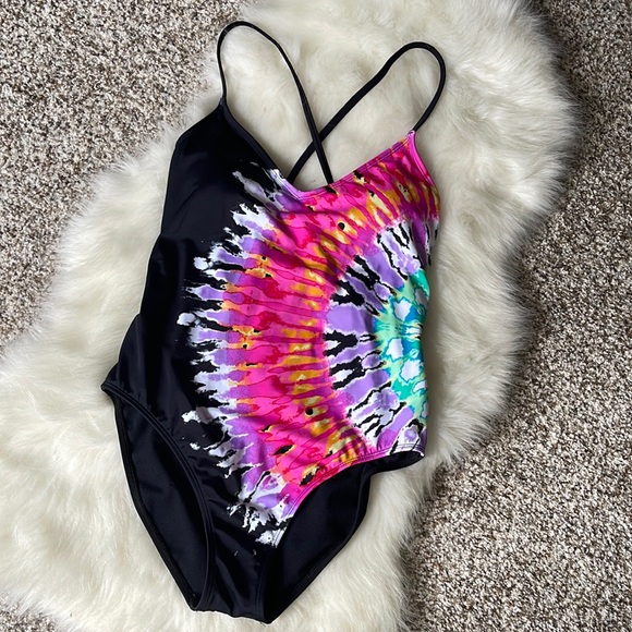 .Salt and Cove One Piece Multicolored Bathing Suit  Size Medium Junior - Picture 4 of 12